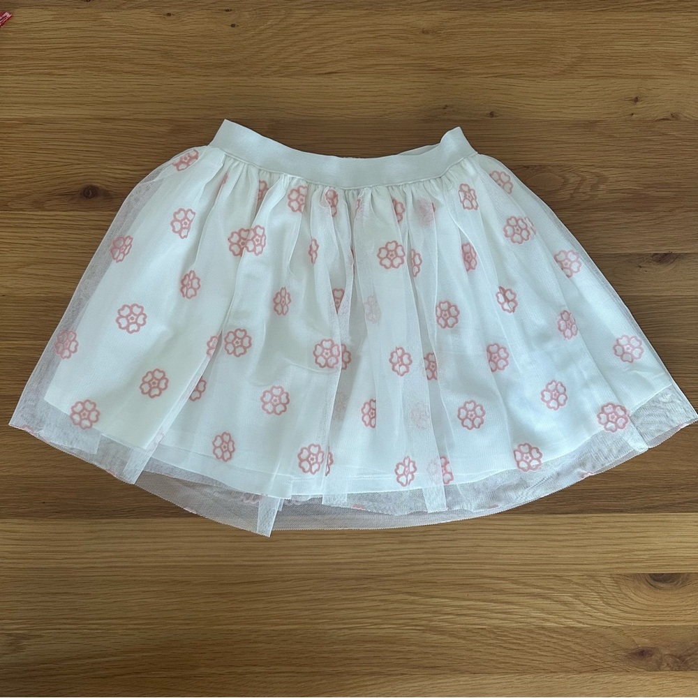 Sergent Major Floral White and Pink Women's Skirt 5T